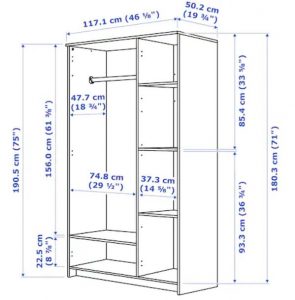 standard dimensions for a bedroom closet